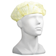 Polypropylene Disposable Bouffant Style Hats Hairnets Yellow, 610mm Wide, 12gsm, For Larger Hair Styles, 100 Hats Box